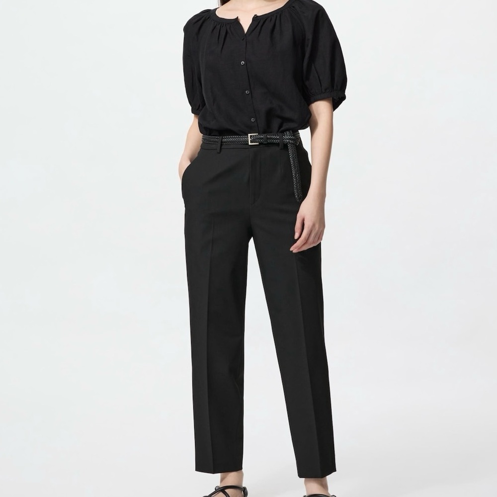 Uniqlo Black Tailored Trousers Straight Leg Formal